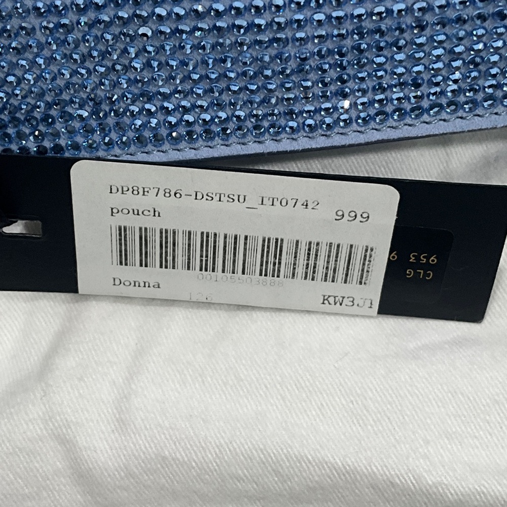 Versace DONNA Glittering Blue Crossbody Bag/Clutch/Wristlet - Picture 8 of 9